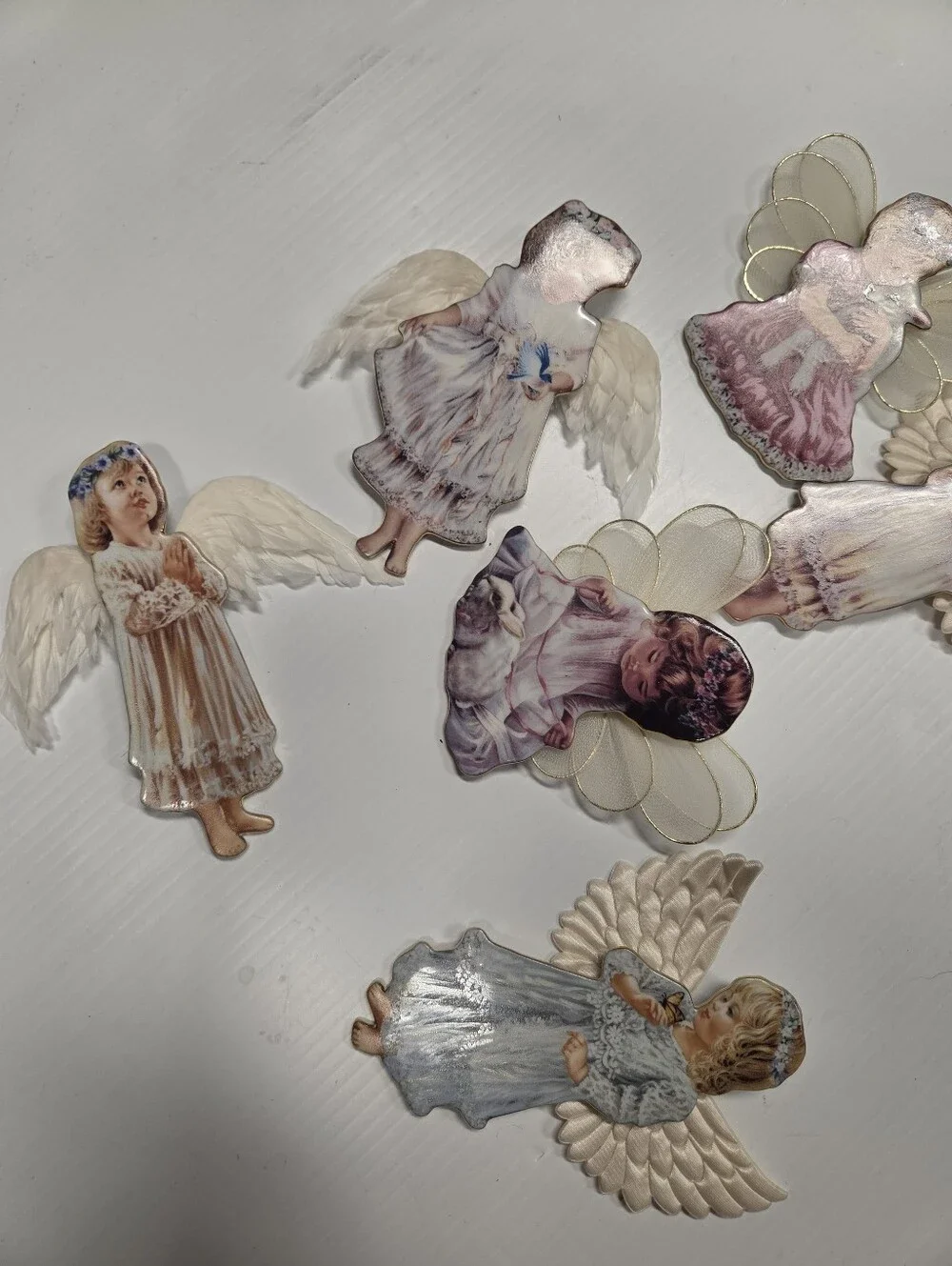 Set of 5 Vintage Dona Gelsinger Heaven's Little Angels Ornaments